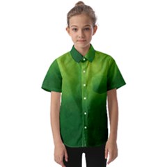 Light Green Abstract Kids  Short Sleeve Shirt by nateshop