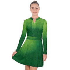 Light Green Abstract Long Sleeve Panel Dress by nateshop