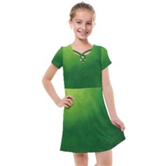 Light Green Abstract Kids  Cross Web Dress