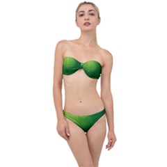 Light Green Abstract Classic Bandeau Bikini Set by nateshop