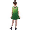 Light Green Abstract Kids  Cross Back Dress View2