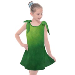 Light Green Abstract Kids  Tie Up Tunic Dress by nateshop