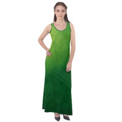 Light Green Abstract Sleeveless Velour Maxi Dress by nateshop