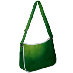 Light Green Abstract Zip Up Shoulder Bag