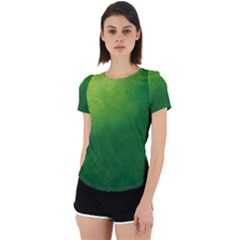 Light Green Abstract Back Cut Out Sport Tee by nateshop