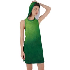 Light Green Abstract Racer Back Hoodie Dress by nateshop