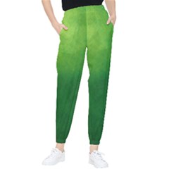 Light Green Abstract Tapered Pants by nateshop