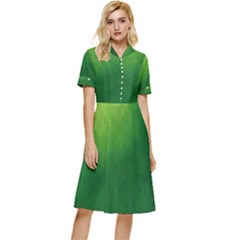 Light Green Abstract Button Top Knee Length Dress by nateshop