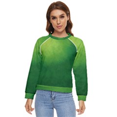 Light Green Abstract Women s Long Sleeve Raglan Tee