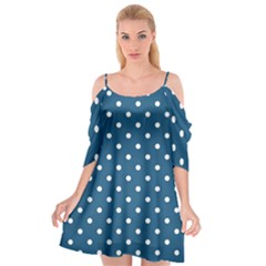 Polka-dots Cutout Spaghetti Strap Chiffon Dress by nateshop