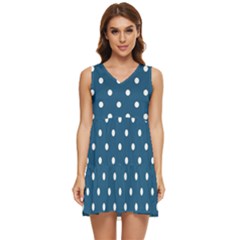 Polka-dots Tiered Sleeveless Mini Dress