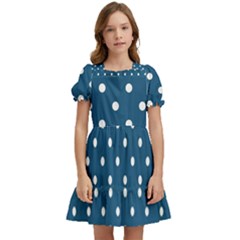 Polka-dots Kids  Puff Sleeved Dress