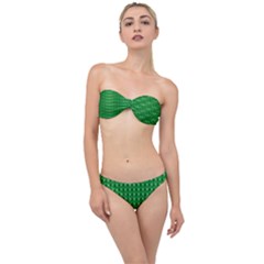 Light Green Christmas Tree Classic Bandeau Bikini Set by nateshop