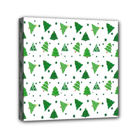 Christmas-trees Mini Canvas 6  X 6  (stretched) by nateshop