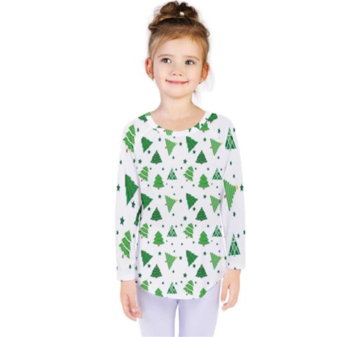 Christmas-trees Kids  Long Sleeve Tee by nateshop