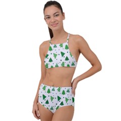 Christmas-trees High Waist Tankini Set by nateshop