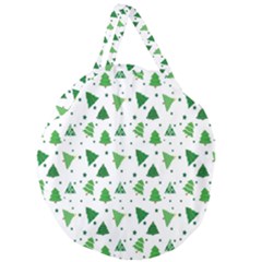 Christmas-trees Giant Round Zipper Tote by nateshop