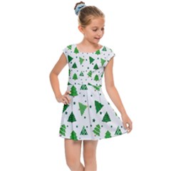 Christmas-trees Kids  Cap Sleeve Dress by nateshop