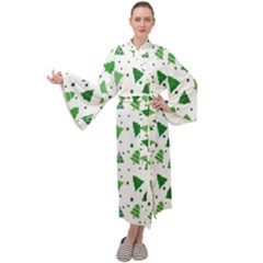 Christmas-trees Maxi Velour Kimono by nateshop