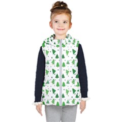 Christmas-trees Kids  Hooded Puffer Vest by nateshop