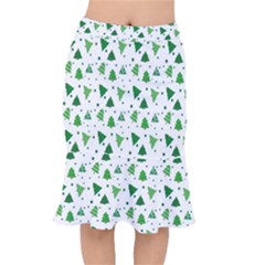 Christmas-trees Short Mermaid Skirt by nateshop