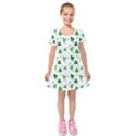 Christmas-trees Kids  Short Sleeve Velvet Dress View1