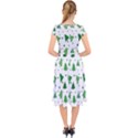 Christmas-trees Cap Sleeve Front Wrap Midi Dress View2