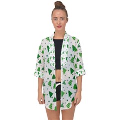 Christmas-trees Open Front Chiffon Kimono by nateshop