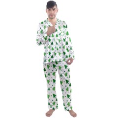 Christmas-trees Men s Long Sleeve Satin Pajamas Set by nateshop