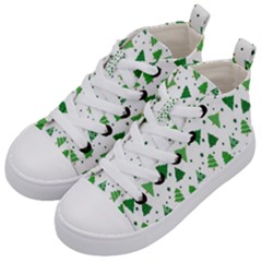 Christmas-trees Kids  Mid-top Canvas Sneakers