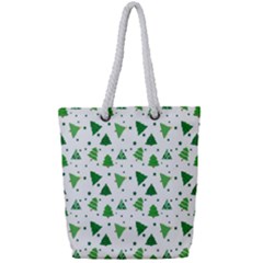 Christmas-trees Full Print Rope Handle Tote (small) by nateshop