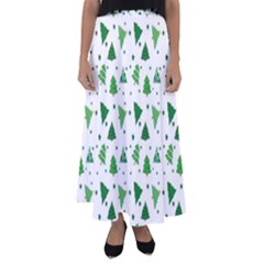 Christmas-trees Flared Maxi Skirt by nateshop