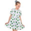 Christmas-trees Kids  Short Sleeve Shirt Dress View1