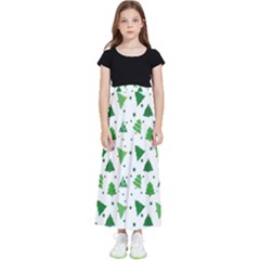 Christmas-trees Kids  Flared Maxi Skirt