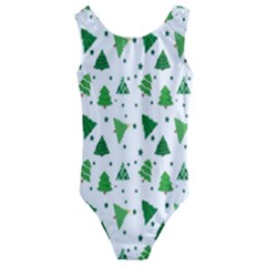 Christmas-trees Kids  Cut-out Back One Piece Swimsuit