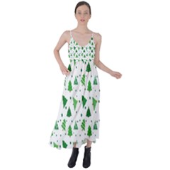 Christmas-trees Tie Back Maxi Dress