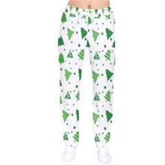 Christmas-trees Women Velvet Drawstring Pants by nateshop