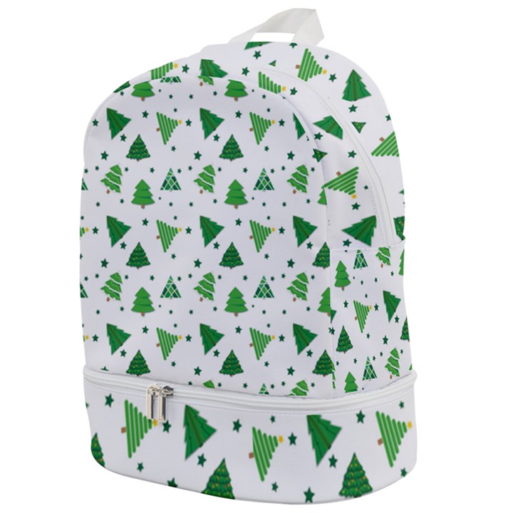 Christmas-trees Zip Bottom Backpack