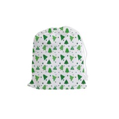 Christmas-trees Drawstring Pouch (medium) by nateshop