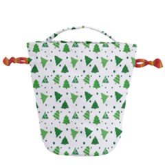 Christmas-trees Drawstring Bucket Bag by nateshop