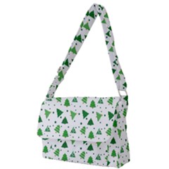 Christmas-trees Full Print Messenger Bag (l) by nateshop