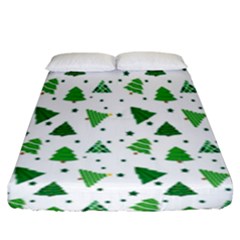 Christmas-trees Fitted Sheet (king Size) by nateshop