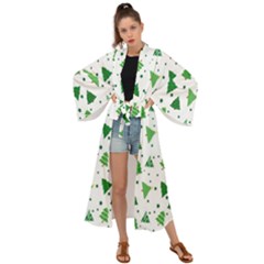 Christmas-trees Maxi Kimono by nateshop