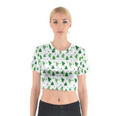 Christmas-trees Cotton Crop Top by nateshop