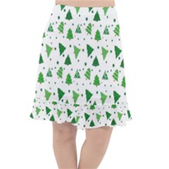 Christmas-trees Fishtail Chiffon Skirt by nateshop