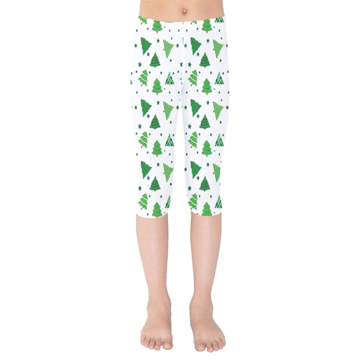 Christmas-trees Kids  Capri Leggings 