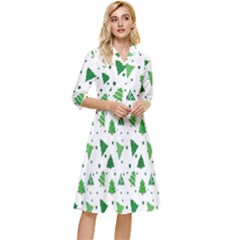 Christmas-trees Classy Knee Length Dress by nateshop