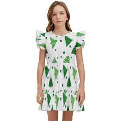 Christmas-trees Kids  Winged Sleeve Dress by nateshop