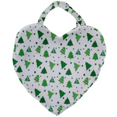 Christmas-trees Giant Heart Shaped Tote by nateshop