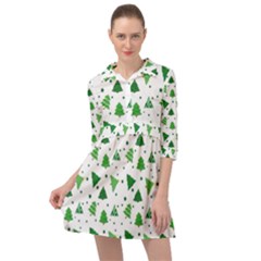 Christmas-trees Mini Skater Shirt Dress by nateshop